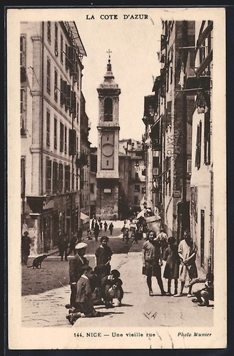 Cpa nice une vielle - nice,, rue