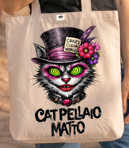 Tote bag gatto cappellaio - tote,