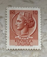 Francobollo Siracusana 10 Lire