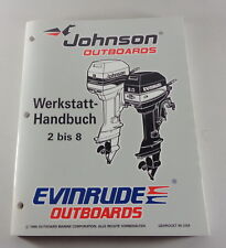 Manuale Officina Johnson/Evinrude Motore-Barca 2 2,3 3,3 3 4 5 6 8 Cv Di 1996
