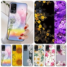 Custodia telefono silicone Graceful Flower Cover per TCL 50 40 30 SE 501 605 T-Mobile 8