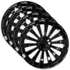 Set 4 Copricerchi 16 Pollici Meridian Black Coppe Nere Universali per Nissan