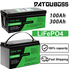 Batteria Litio 12V LiFePO4 Batteria BMS 10000+ Cicli Camper Impianto Solare