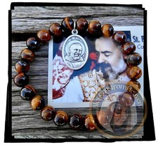Saint Padre Pio Tiger Eye