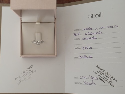 Anello oro bianco 18ct - bianco,