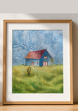 Quadro acquerello dipinto - , a