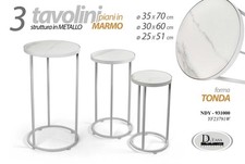 SET 3 TAVOLINI TONDI COLONNINE