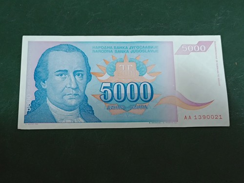 Banconota jugoslavia 5000 - jugoslavia,