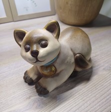 Gatto statuina Thun collarino con cuore fuori produzione raro cm 15×11