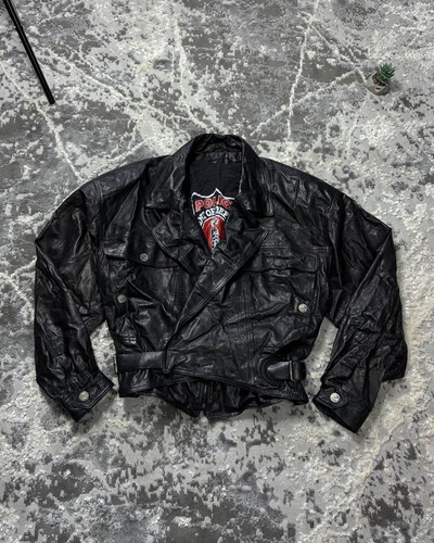 Giacca pelle polizia vintage