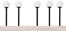 PZ5 LAMPIONE  LAMPIONCINO DA GIARDINO KIT COMPLETO  CON PALO E SFERA OPACA 