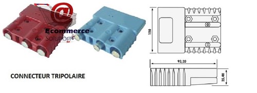 Prise connecteur bleu - connecteur, 48v