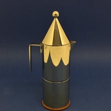 LA CONICA 6 TAZZE ALESSI *MOKA VINTAGE* CAFFETTIERA DESIGN IN ACCIAIO INOX RAME