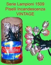 Luci di Natale Lampioni 1509 Piselli Incandescenza Vintage Collezionismo