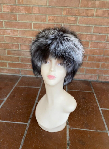 Silver fox fur hat - fox, cappello