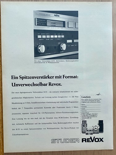 Revox amplificatore b251 hifi - amplificatore,