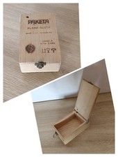 RAKETA PAKETA VINTAGE WOODEN ALARM CLOCK WATCH BOX UHRENBOX SCATOLA SVEGLIA