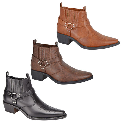 Stivali cowboy western ottone