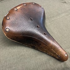 Sella vintage Brooks B72 in pelle a doppio binario con morsetto