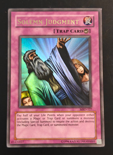 Yugioh solemn judgment mrd - yugioh,