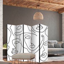 Face Line Art Bianco Nero