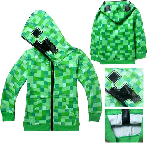 Felpa cosplay gioco creeper - cosplay,