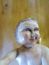 Angioletto in legno intagliato policromo 900'