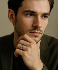 Anello Argento Uomo Vintage Liberty Revival 