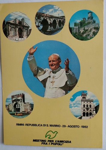 Cartolina visita di papa - cartolina,
