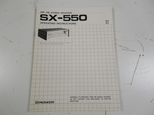 Pioneer 550 receiver - sx-550,