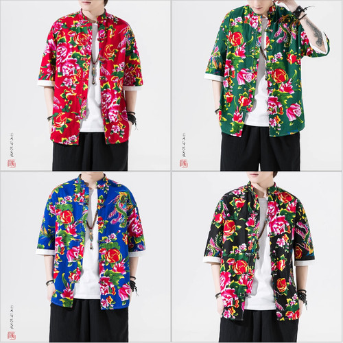 Uomo fiore top - uomo, maniche