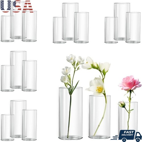 Vaso vetro trasparente fiori - trasparente,