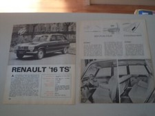 PROVA QUATTRORUOTE 1968 RENAULT 16 TS