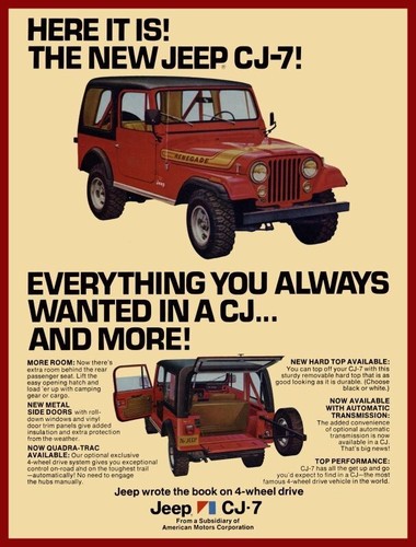 Jeep renegade 1975 nuova - cj-7,