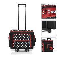 Prym Trolley per macchine da cucire valigia con ruote a pois (44 x 22 x 36 cm) - 612630