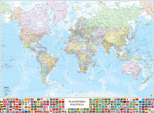 Carta geografica murale mondo - carta,