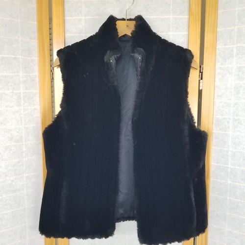 Gilet visone finto nero