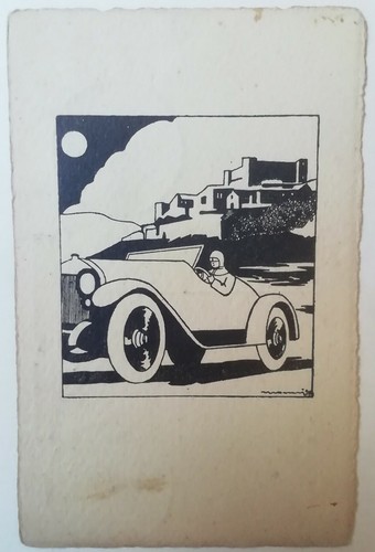 Cartolina macchina automobile - cartolina,