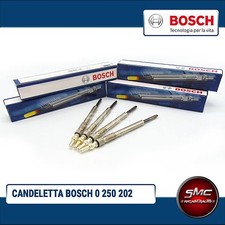 KIT 4 CANDELETTE BOSCH FIAT GRANDE PUNTO (199) 1.3 D Multijet KW 55 CV 75