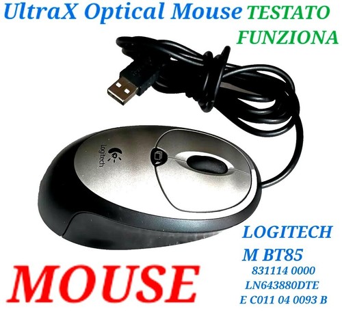 Mouse ottico cavo usb logitech - usb,