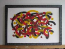 "SPAGNA My Spring as Tancredi II" SPRAY su TAVOLA PASTA LEGNO 42x62cm Graffiti