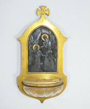 Acquasantiera Um 1900 Bronzo