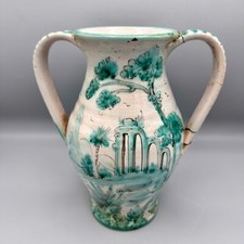 Anfora Maiolica ceramica manifattura Savona XVIII sec.