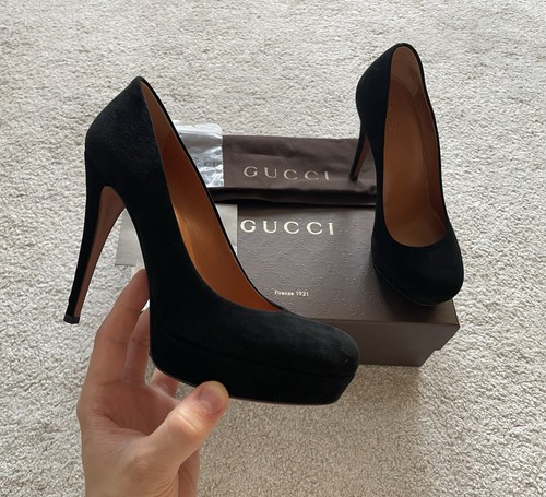 Gucci decolte nere scamosciate