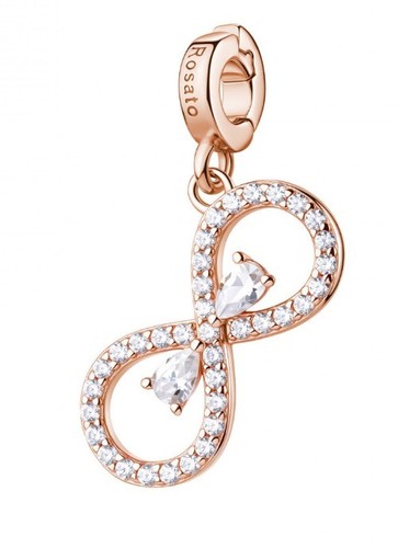 Charm rosato storie argento - rosato,