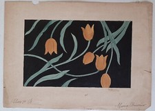 Antico disegno Liberty disegnato a mano