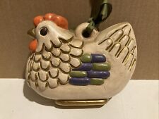 THUN VINTAGE FORMELLA GALLINA FATTORIA COLORATA DA APPENDERE CERAMICA Gallinella