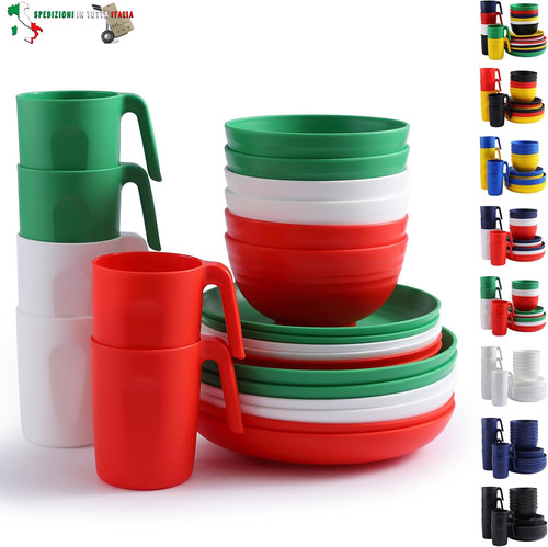 Set stoviglie plastica - set, in