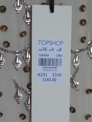 Topshop abito gatsby flapper - topshop,