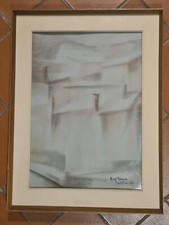 Giuseppe Marinucci, anno 1967. Soggetto "Case" china colorata su carta. 